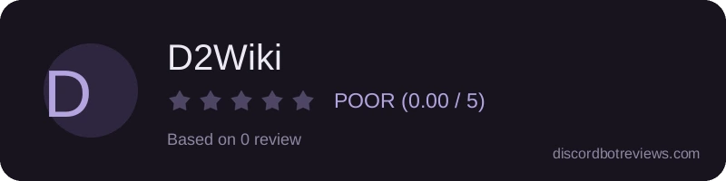 Rating widget preview for D2Wiki