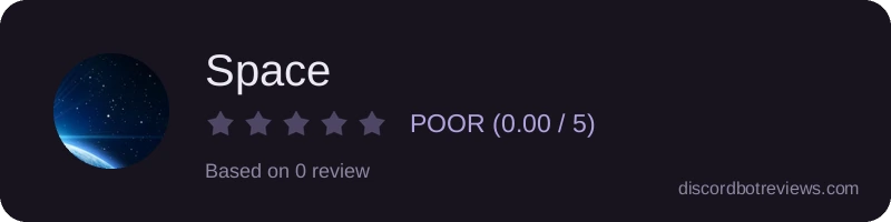 Rating widget preview for Space
