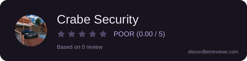 Rating widget preview for Crabe Security