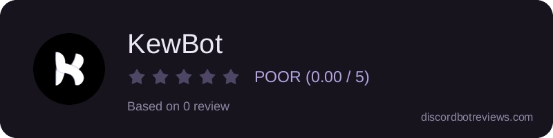 Rating widget preview for KewBot