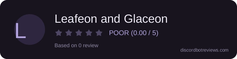 Rating widget preview for Leafeon and Glaceon 