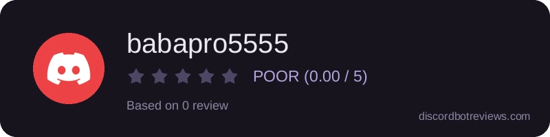 Rating widget preview for babapro5555