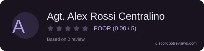 Rating widget preview for Agt. Alex Rossi Centralino