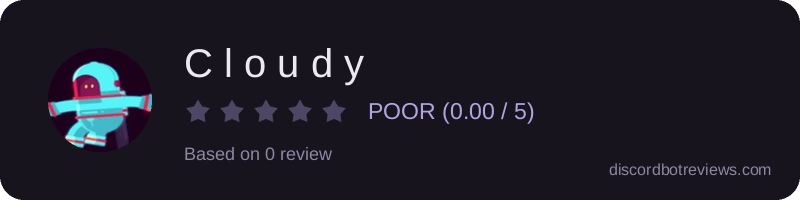 Rating widget preview for C l o u d y