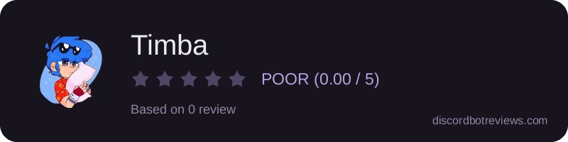 Rating widget preview for Timba
