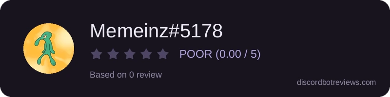 Rating widget preview for Memeinz#5178