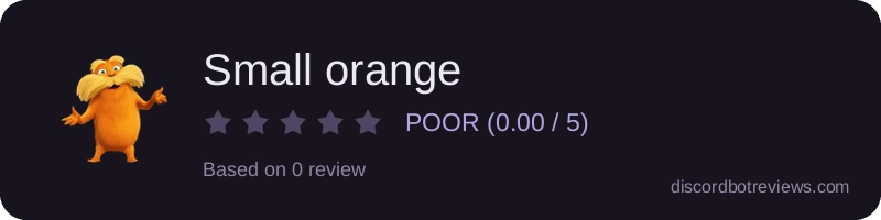 Rating widget preview for Small orange