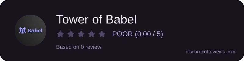 Rating widget preview for Tower of Babel