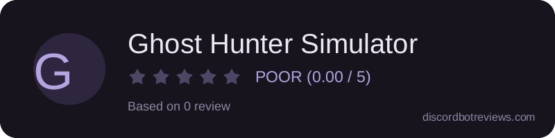 Rating widget preview for Ghost Hunter Simulator