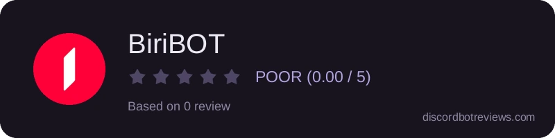 Rating widget preview for BiriBOT