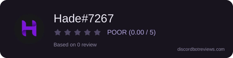 Rating widget preview for Hade#7267