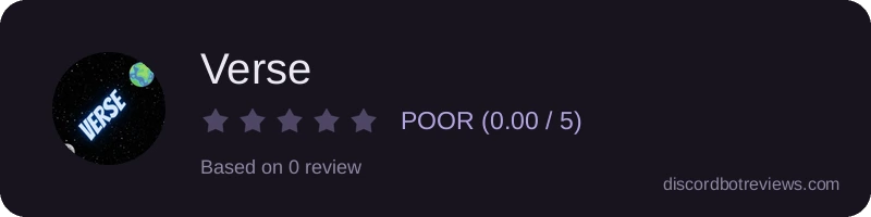 Rating widget preview for Verse