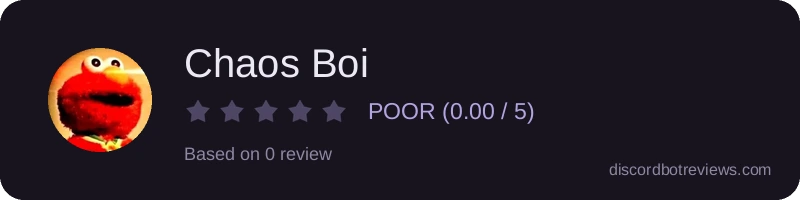 Rating widget preview for Chaos Boi