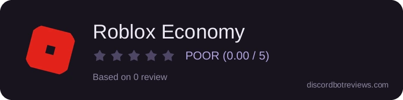 Rating widget preview for Roblox Economy