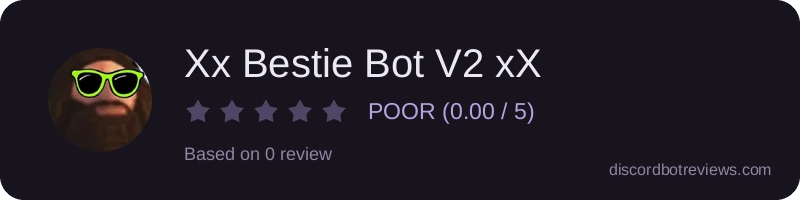 Rating banner for Xx Bestie Bot V2 xX
