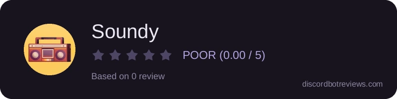 Rating widget preview for Soundy