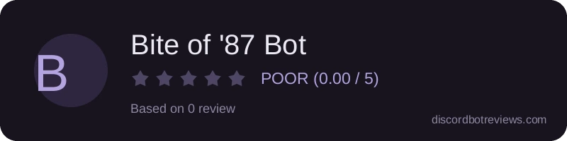 Rating widget preview for Bite of '87 Bot