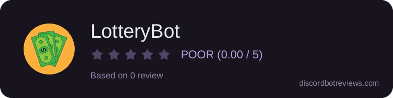 Rating widget preview for LotteryBot