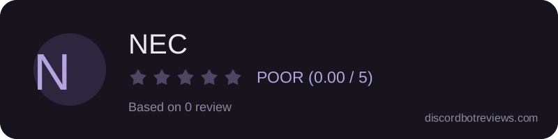 Rating widget preview for NEC