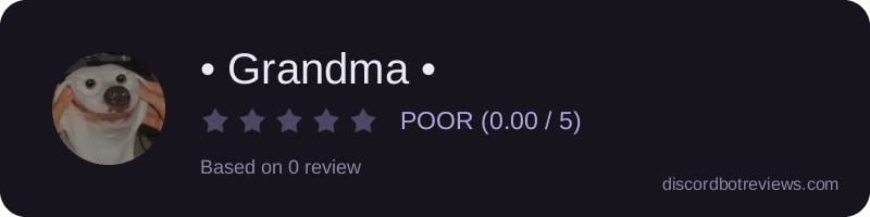 Rating widget preview for • Grandma •
