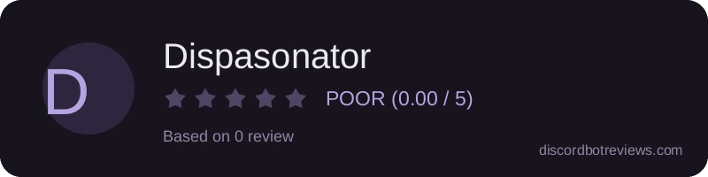Rating widget preview for Dispasonator