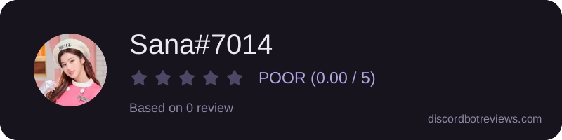 Rating widget preview for Sana#7014