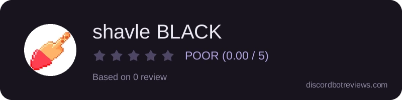 Rating widget preview for shavle BLACK