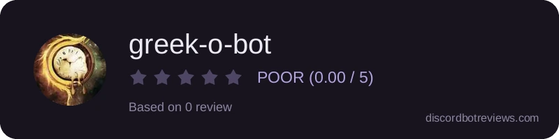 Rating widget preview for greek-o-bot