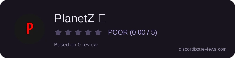 Rating widget preview for PlanetZ ⚡