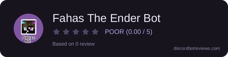 Rating widget preview for Fahas The Ender Bot