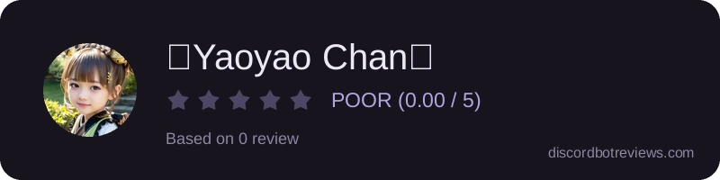 Rating widget preview for 🍀Yaoyao Chan🍀