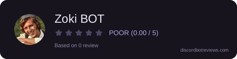 Rating widget preview for Zoki BOT