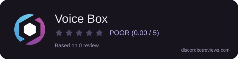 Rating banner for Voice Box