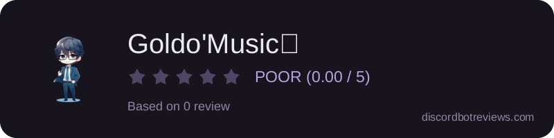 Rating widget preview for Goldo'Music✨