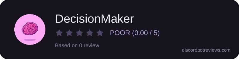 Rating banner for DecisionMaker