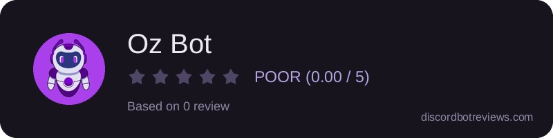 Rating widget preview for Oz Bot