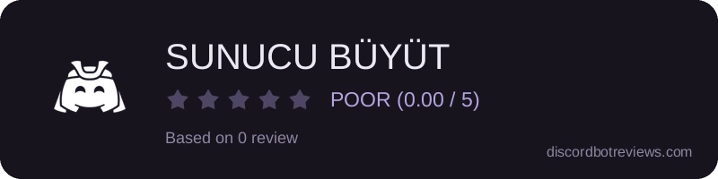 Rating widget preview for SUNUCU BÜYÜT