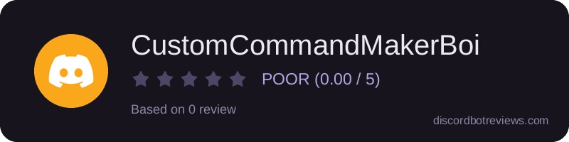 Rating widget preview for CustomCommandMakerBoi