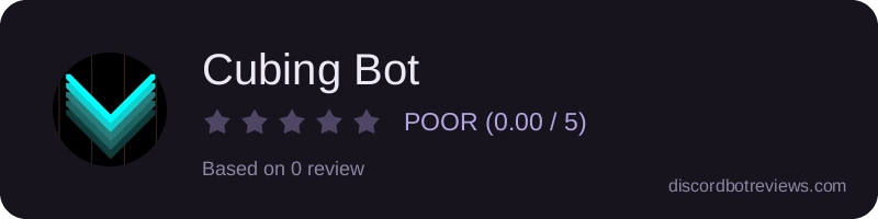 Rating widget preview for Cubing Bot