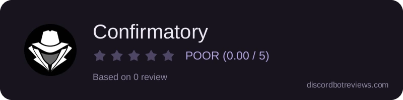 Rating widget preview for Confirmatory