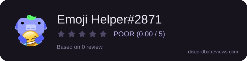Rating widget preview for Emoji Helper#2871