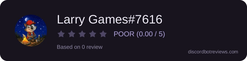 Rating widget preview for Larry Games#7616