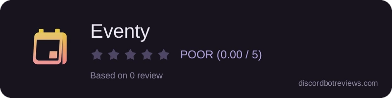 Rating widget preview for Eventy