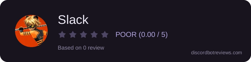 Rating widget preview for Slack