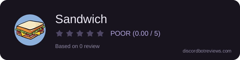 Rating widget preview for Sandwich