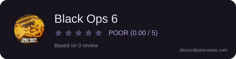 Rating widget preview for Black Ops 6