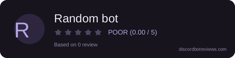 Rating widget preview for Random bot