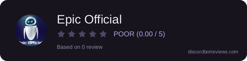 Rating widget preview for Epic Official