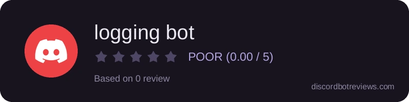 Rating widget preview for logging bot