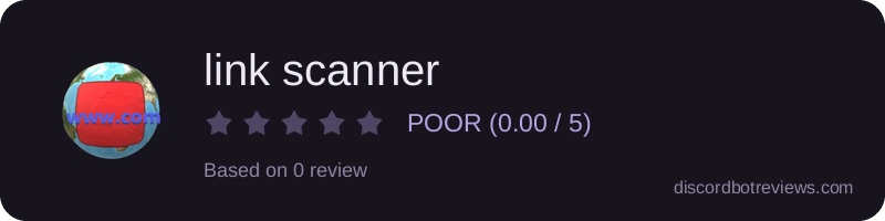 Rating banner for link scanner